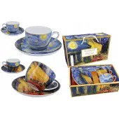CARMANI Van Gogh Kopjes met Schotels - 2 stuks