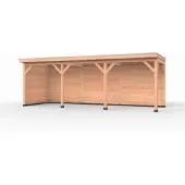 Westwood Douglas overkapping, 750 x 250, met achterwand en zijwand, Comfort Plus