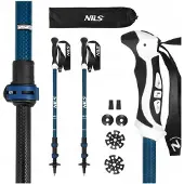 NILS TK8601 Trekkingstokken Blauw - Verstelbaar & Lichtgewicht