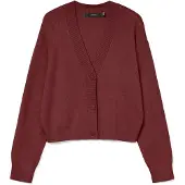Vero Moda Vmgold art ls v-neck cardigan bordeaux