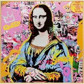 Kare Schilderij La Viva Lisa 100x100cm