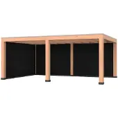 Westwood Douglas overkapping, 600 x 400, met zwarte achterwand en zijwand, Modern Plus