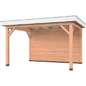 Westwood Douglas overkapping, 400 x 300, met achterwand, Holland Basic