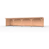 Westwood Douglas overkapping, 1200 x 250, met achterwand en zijwand, Comfort Plus
