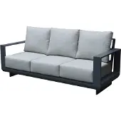 AVH-Collectie Avellino 3-zitsbank aluminium antraciet soft grey kussens