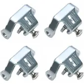HT Components Achterste Bevestigingsplaat Voor T2-pedaalplaatje Zilver