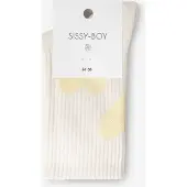 Sissy-Boy Witte sokken met hartjes | Maat: 36-38