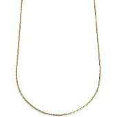 Lucleon Essentials | 2 mm Goudkleurige Ketting met Rechthoekige Venetiaanse Schakels