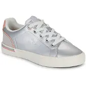 Pepe Jeans Dames Trainers Kenton Galactic zilver (36), Plat, Veters, Casual, kinderkleding PGS300004