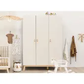 Bopita Lines 3‑Deurskast – Dune / Naturel