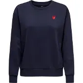 JDY Sweatshirt 'JDYParis' navy / rood