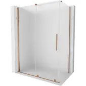 Mexen Velar schuifdouchecabine 160 x 90 , matglas, geborsteld koper - 871-160-090-31-65