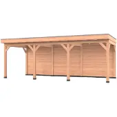 Westwood Douglas overkapping, 750 x 300, met achterwand, Comfort Premium