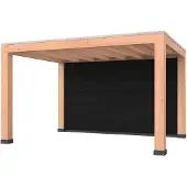 Westwood Douglas overkapping, 400 x 300, met zwarte achterwand, Modern Plus