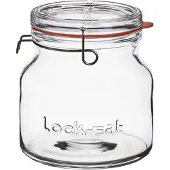 Luigi Bormioli Bormioli 1,5 l weckpot met deksel, lockeat, draadbeugelglas met rubberen afdichting, weckpot met beugelsluiting, voorraadpot, inmaakpot, vaatwasmachinebestendig Einmachglas 1,5 L transparant
