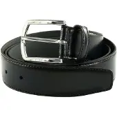 BOSS Leren riem Claus Tx Sz35 Belt W85 Navy donkerblauw
