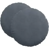 vidaXL Zitkussens 2 st Fluweel Donkergrijs Ø60 x 21 cm