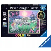 Ravensburger Puzzel Eenhoorns in Maanlicht XXL 100 Stukjes Glow-in-the-Dark