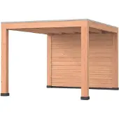 Westwood Douglas overkapping, 300 x 400, met achterwand, Modern Plus