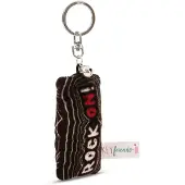 Nici Sleutelhanger mini pluche kussen Rock on! 8cm met bel