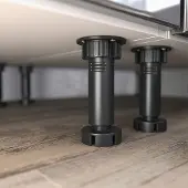 Vicco Complete keukeneenheid Optima Antraciet Hoogglans/Wit 270 cm zonder werkblad, greeploos, Model 28652