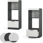 Vicco Magnetronkast Fame-Line Wit Landhuis 60 cm open, Model 38580