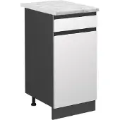 Vicco Keukenonderkast R-Line, Goudkleurig Eiken/Antraciet, 40 cm J-Shape WB Marmer