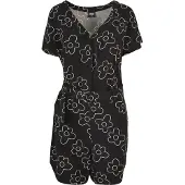 Urban Classics Jumpsuit zwart / wit