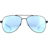HUGO BOSS Aviator Mens matblauwe spiegel zonnebril