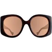Gucci GG1257S 002 donker havana bruin zonnebril