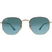 Ray-Ban zonnebril zeshoekige RB3548N 91233M Gold Blue Gray Gracient