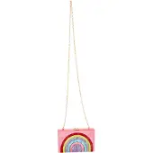 Mymo Clutch lichtblauw / geel / rosa / rood