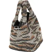 Mymo Handtas cognac / antraciet / wit