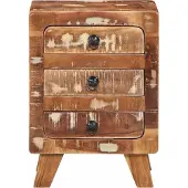 vidaXL Nachtkastje 2 st 37x32x50 cm massief gerecycled hout