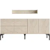 Kalune Design Wandtafel Stella | spaanplaat beige 180x55x40 cm wandtafels | NADUVI