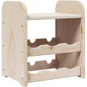 vidaXL Wijnrek met bovenblad 33x25x37 cm massief grenenhout