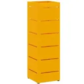 vidaXL Regen Paraplu Stand Mosterdgeel 15,5 x 15,5 x 49 cm Staal
