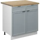 Vicco Fame-Line Keukenonderkast – 80 cm, WB Eik Licht blauw-grijs