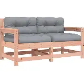 vidaXL Tuinstoelen 2 st met kussens massief douglashout