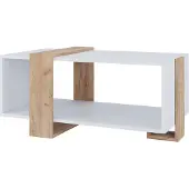 Vicco Aven Salontafel – 91.5 x 52 cm Eik wit/goud