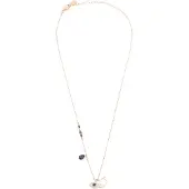 Swarovski Ketting navy / lichtblauw / rose-goud / transparant