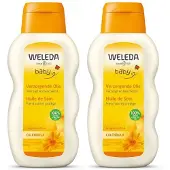 Weleda Baby Calendula Verzorgende Olie Parfumvrij 2x200 ml Olie
