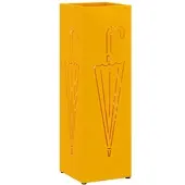 vidaXL Regen Paraplu Stand Mosterdgeel 15,5 x 15,5 x 49 cm Staal