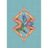 IXXI Bodies, Fran Rodriguez - 100 x 140 cm - Grote wanddecoratie en posters - Illustraties, Digitale Kunst, Pop art, Kleurrijk, Collage, Mancave