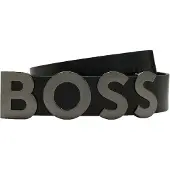 BOSS Leren Riem Bold G Sz35 Belt W70 Black Zwart