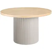Ebuy24 Eettafel Solva - Rond Naturel Hout - Ø120x75cm