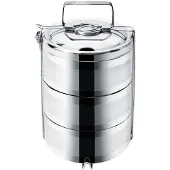 Thermos Lunchbox 3-Laags RVS 3x1.1L - Ideaal voor Reizen