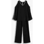 Bonprix Jumpsuit met overlay en strasversiering maat 40