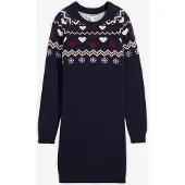 Bonprix Gebreide meisjes jurk met Noors patroon maat 164/170