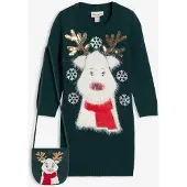 Bonprix Gebreide meisjes jurk inclusief tasje (2-dlg. set) maat 104/110
